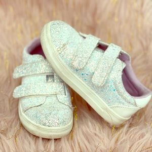 Glitter Velcro shoe🎀 little girls